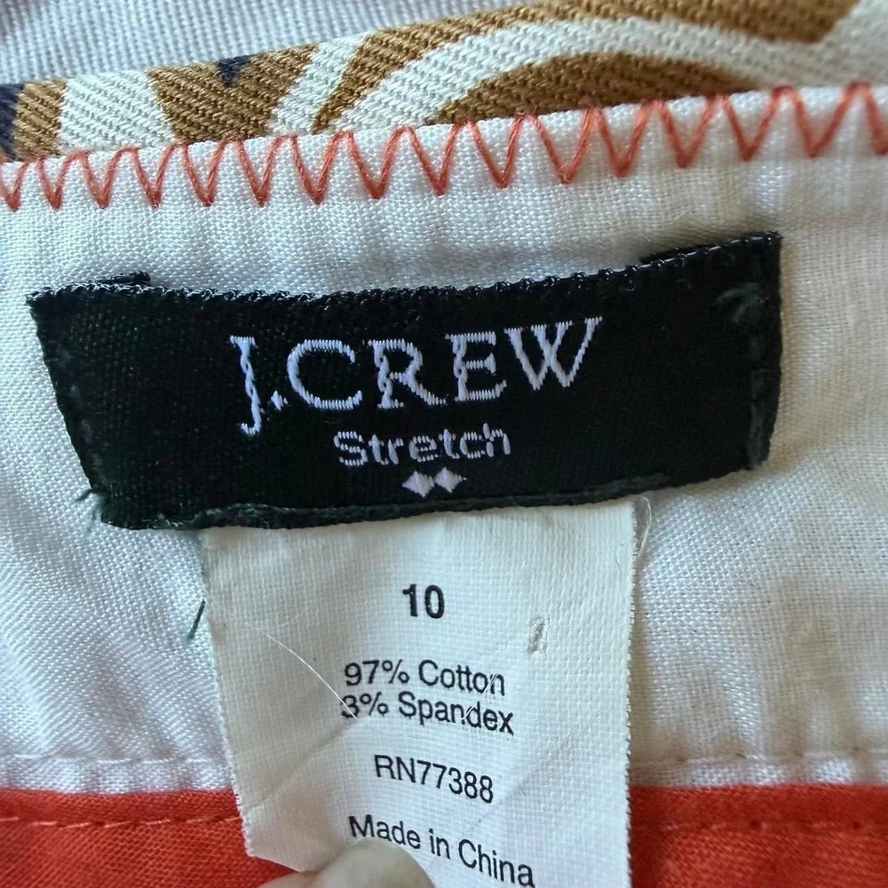 y2k J.Crew multicolored orange black‎ paisley retro inspired cotton mini skirt
